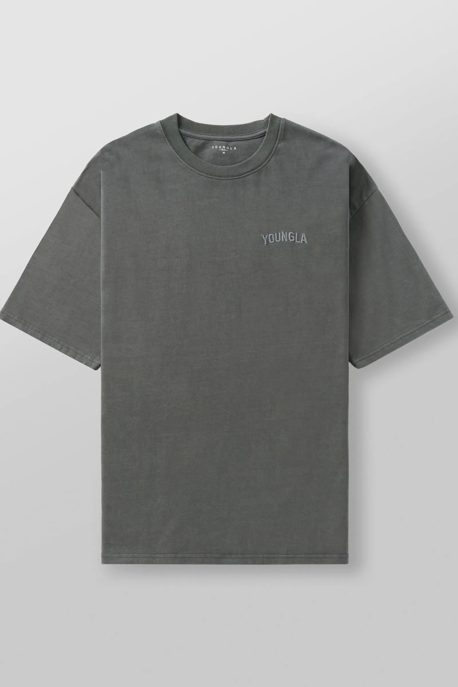 Shirts<Youngla 4017-Minimal Tees Black Wash|Burgundy Wash|Coal Wash|Sky Blue Wash