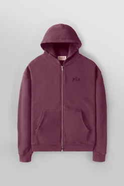 Outerwear<Youngla 514-Monarch Zip-Up Hoodie 2.0 Black Wash|Lavender Wash|Plum Burgundy Wash|Purple Grey