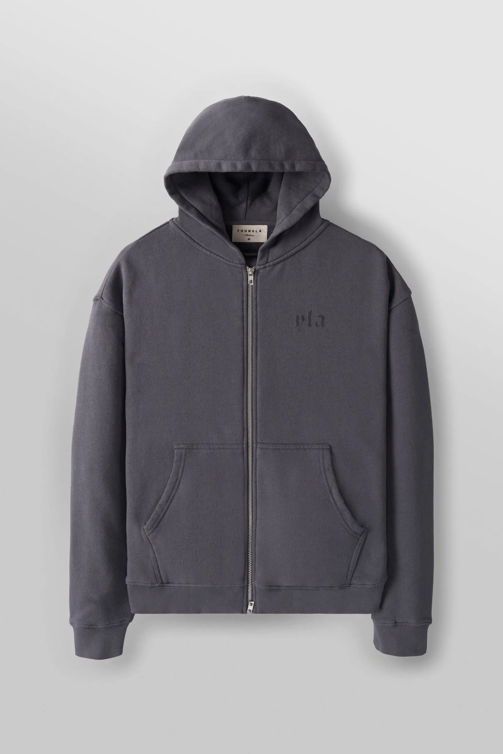 Outerwear<Youngla 514-Monarch Zip-Up Hoodie 2.0 Black Wash|Lavender Wash|Plum Burgundy Wash|Purple Grey