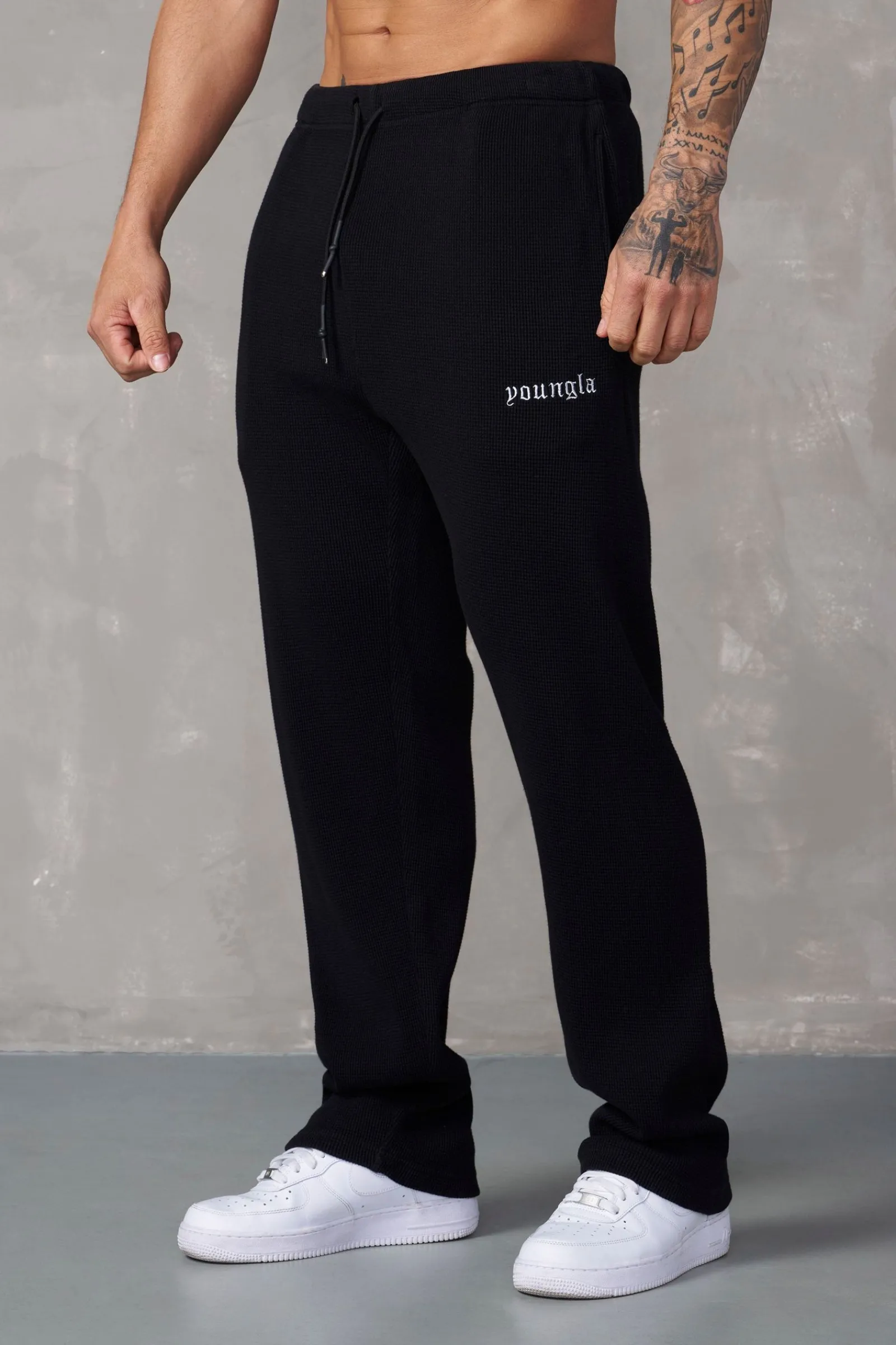 Joggers<Youngla 230-No Cuff Thermal Pants Black|Beige Wash|Brown|Heather Grey