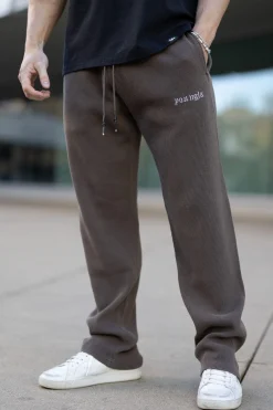Joggers<Youngla 230-No Cuff Thermal Pants Black|Beige Wash|Brown|Heather Grey
