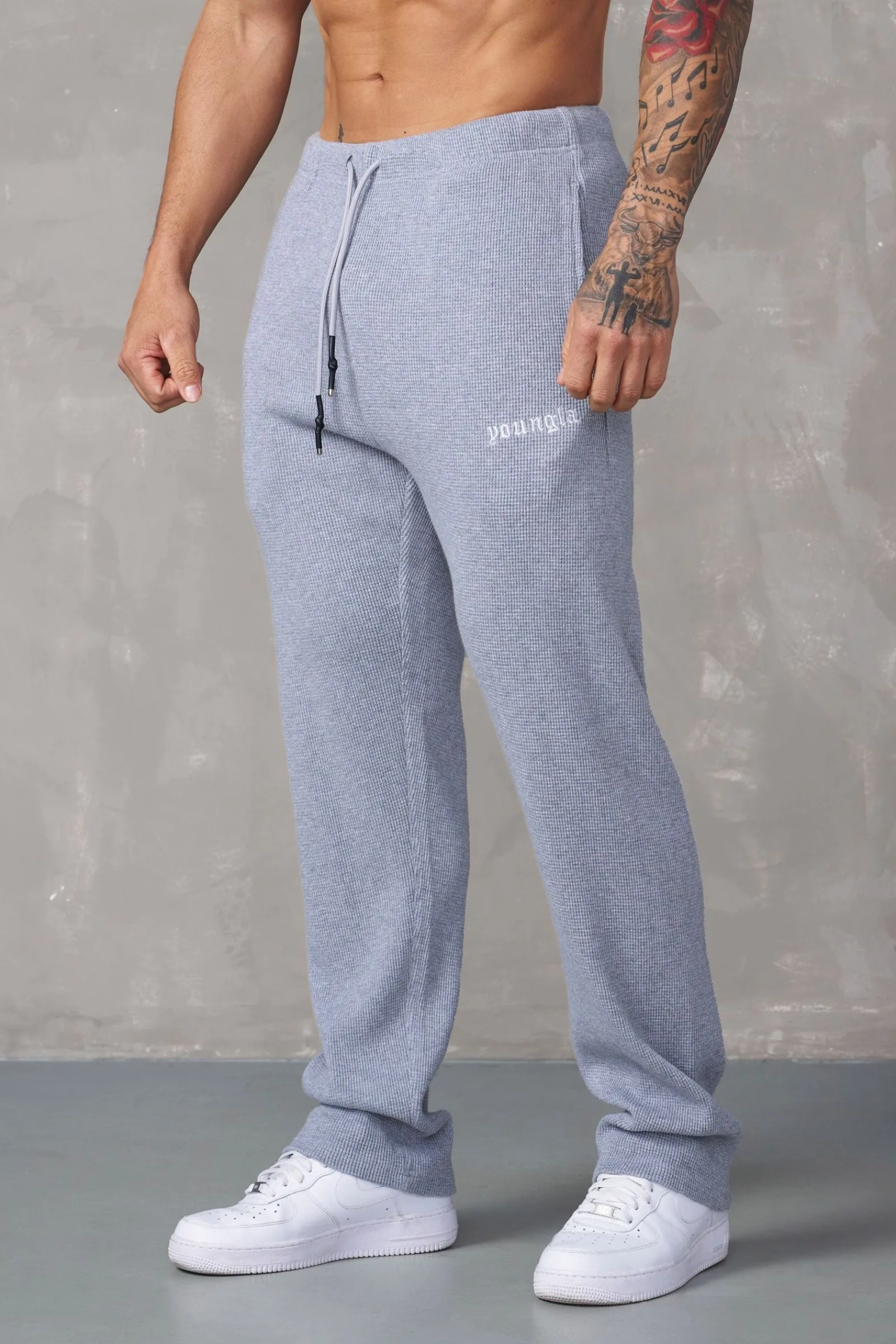 Joggers<Youngla 230-No Cuff Thermal Pants Black|Beige Wash|Brown|Heather Grey