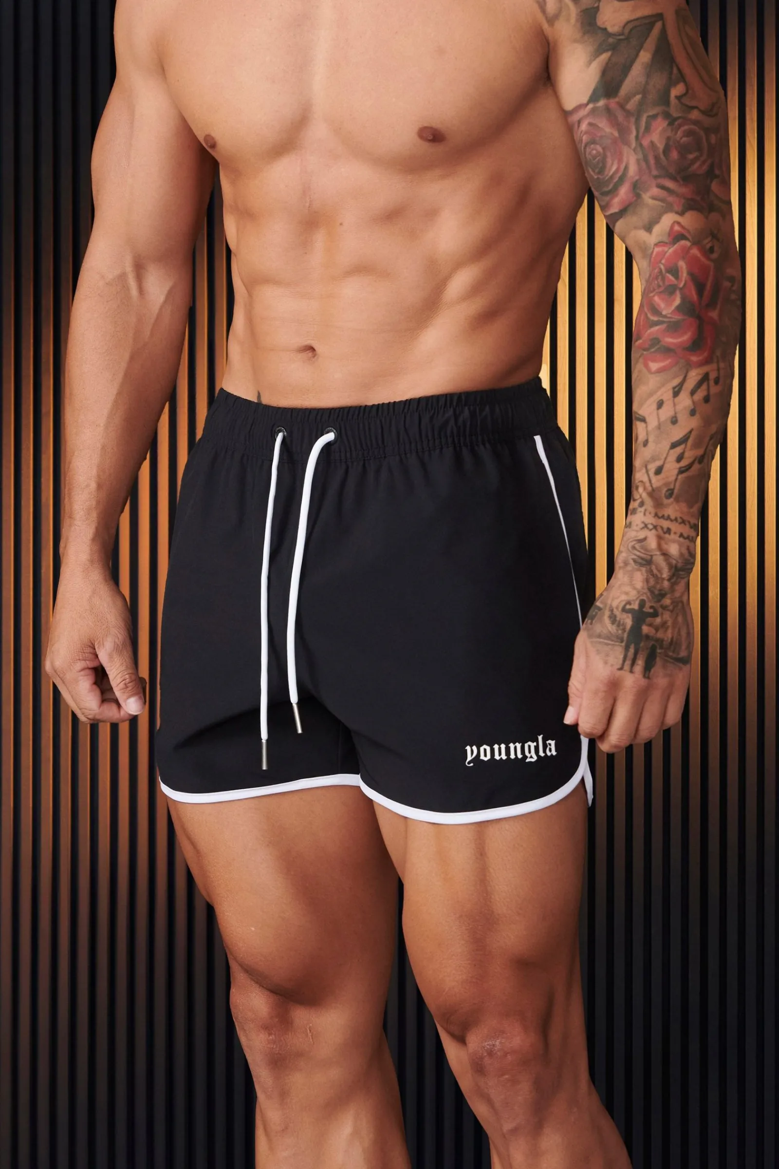 Shorts<Youngla 125-Olympic Shorts Black|Burgundy|Carolina Blue|Grey