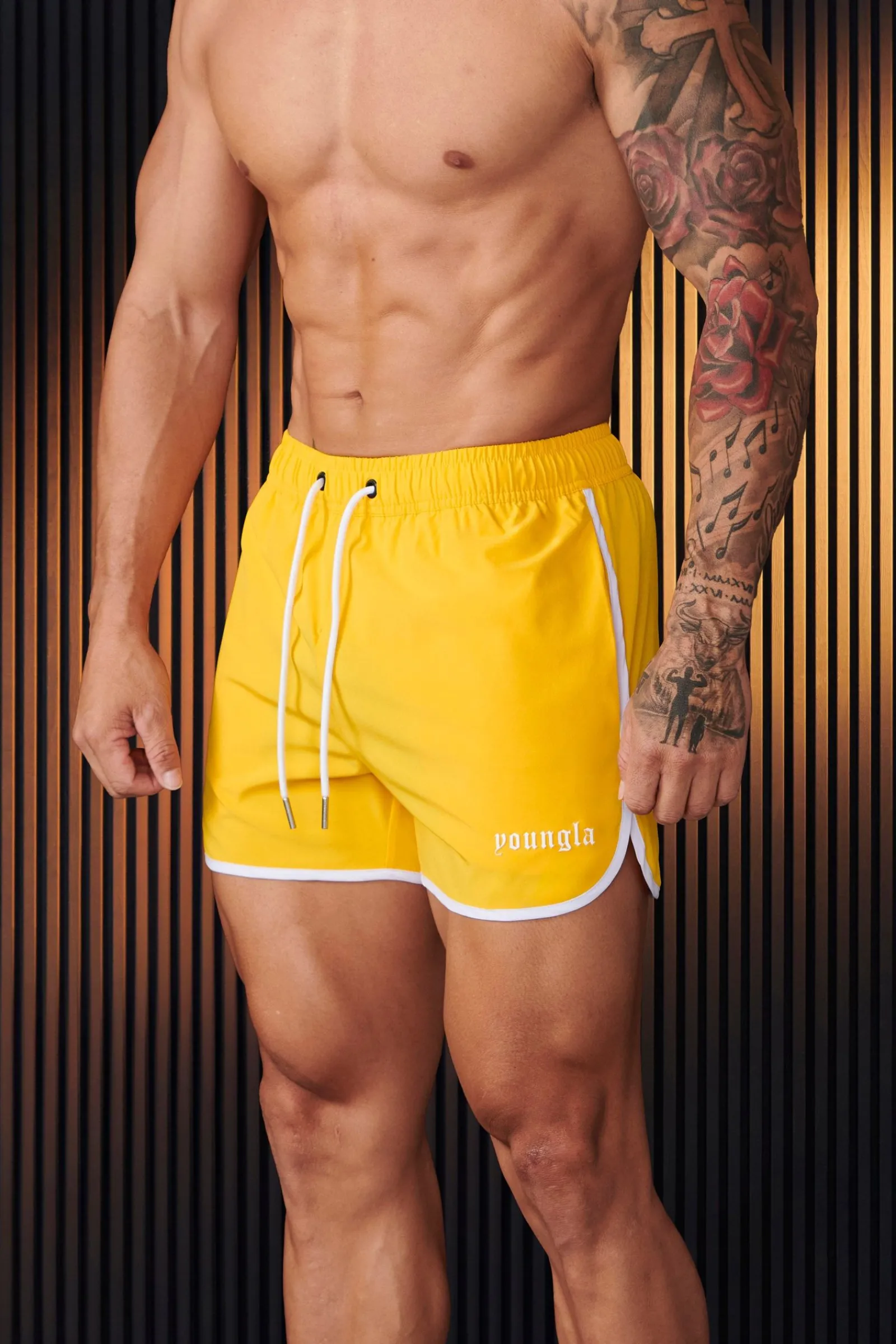 Shorts<Youngla 125-Olympic Shorts Black|Burgundy|Carolina Blue|Grey