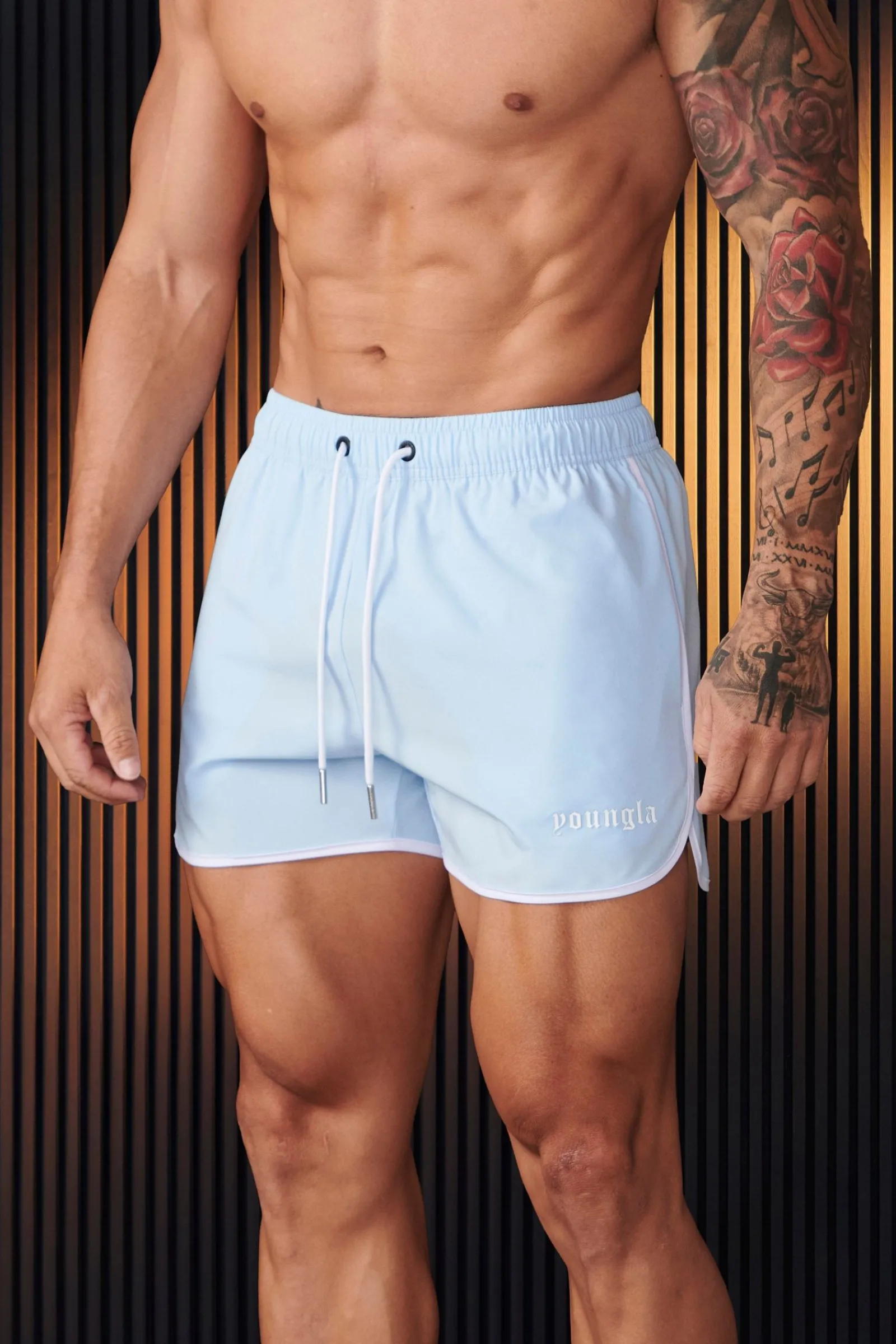 Shorts<Youngla 125-Olympic Shorts Black|Burgundy|Carolina Blue|Grey