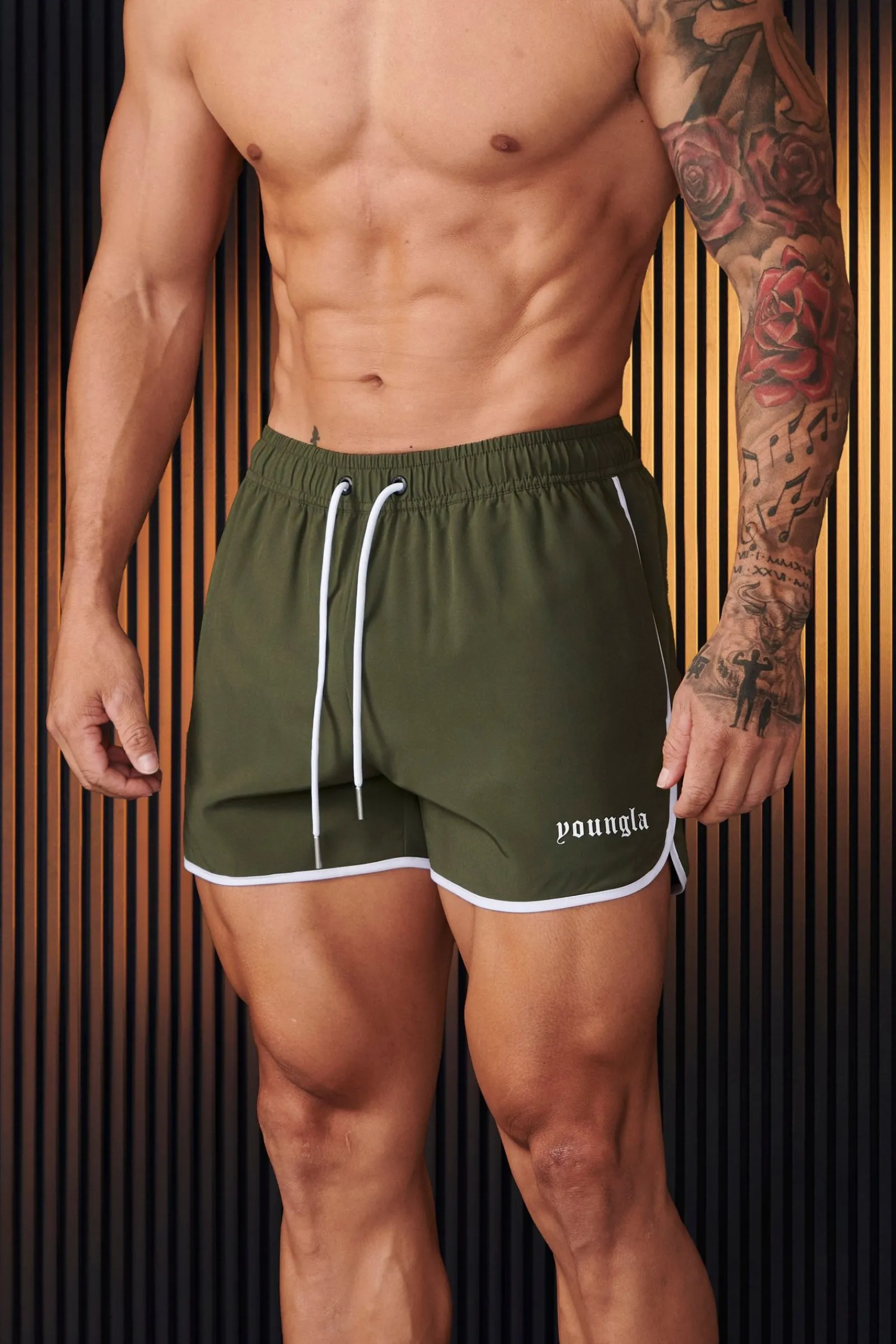 Shorts<Youngla 125-Olympic Shorts Black|Burgundy|Carolina Blue|Grey