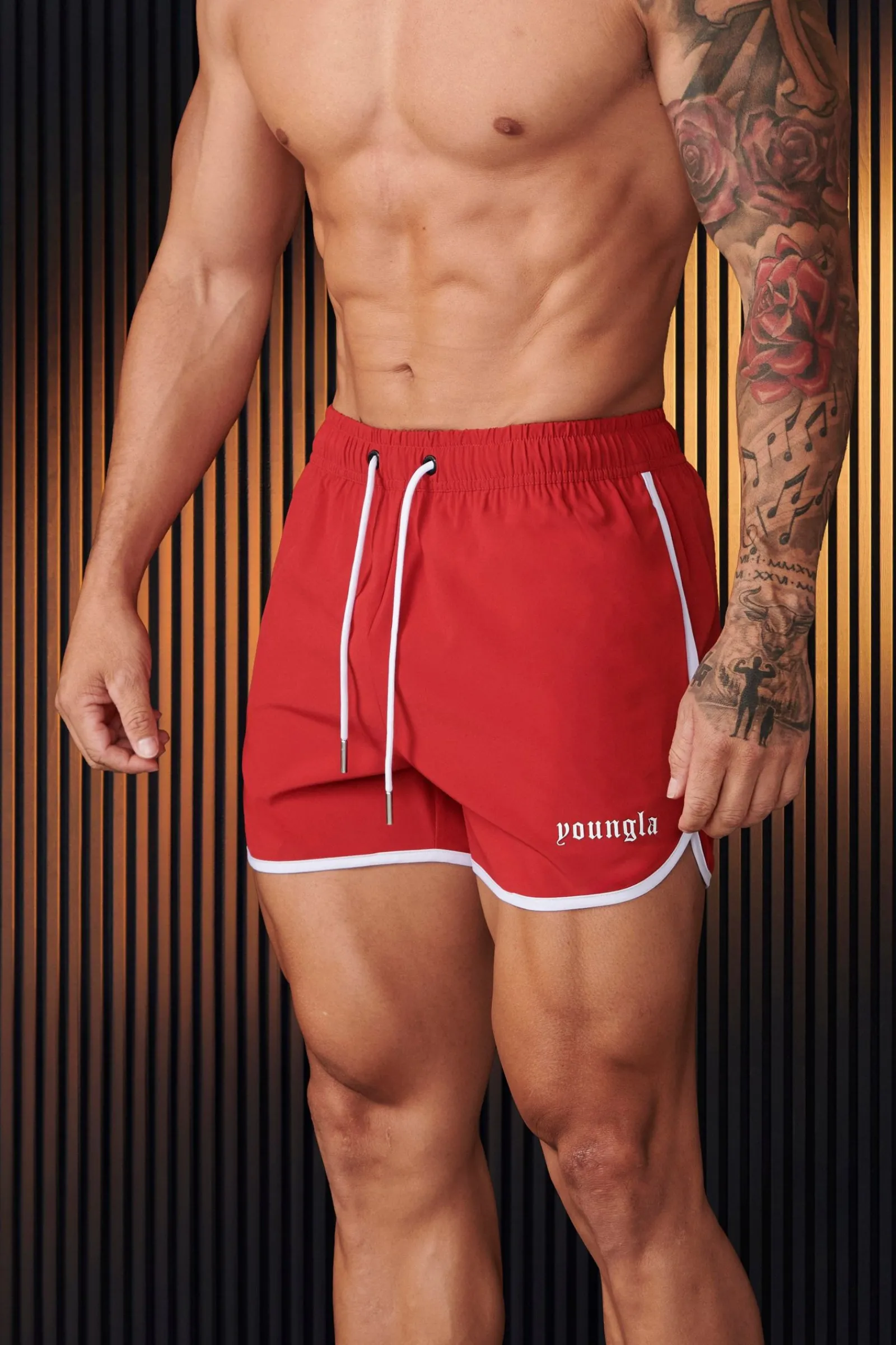 Shorts<Youngla 125-Olympic Shorts Black|Burgundy|Carolina Blue|Grey