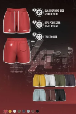Shorts<Youngla 125-Olympic Shorts Black|Burgundy|Carolina Blue|Grey