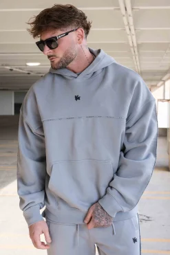 Outerwear<Youngla 5105-Piping Collection-Hoodies Black|Coal|Light Blue|Off-White