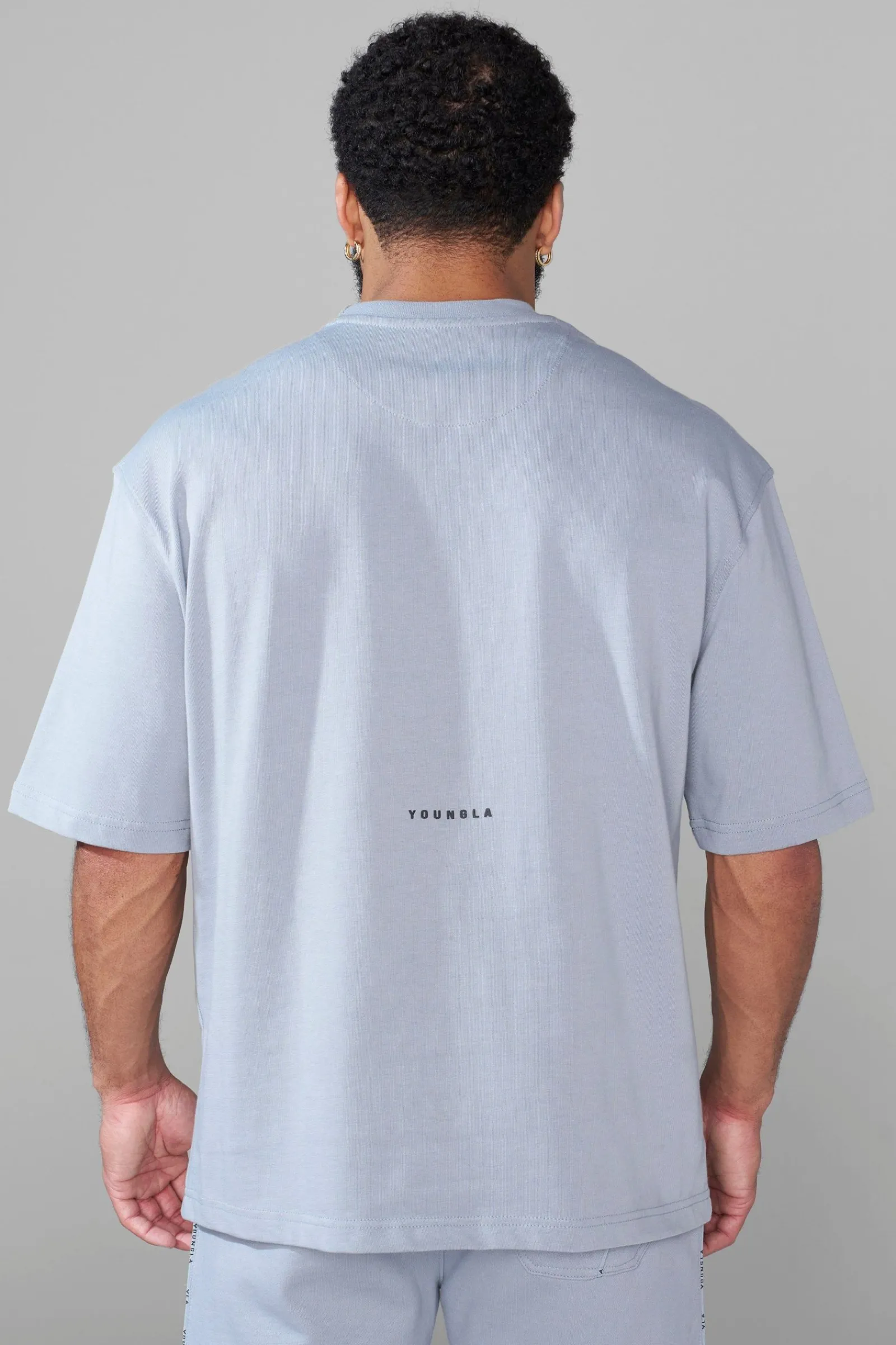Shirts<Youngla 4043-Piping Collection-Tees Black|Coal|Light Blue|Off-White