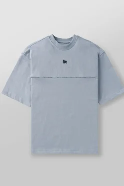 Shirts<Youngla 4043-Piping Collection-Tees Black|Coal|Light Blue|Off-White