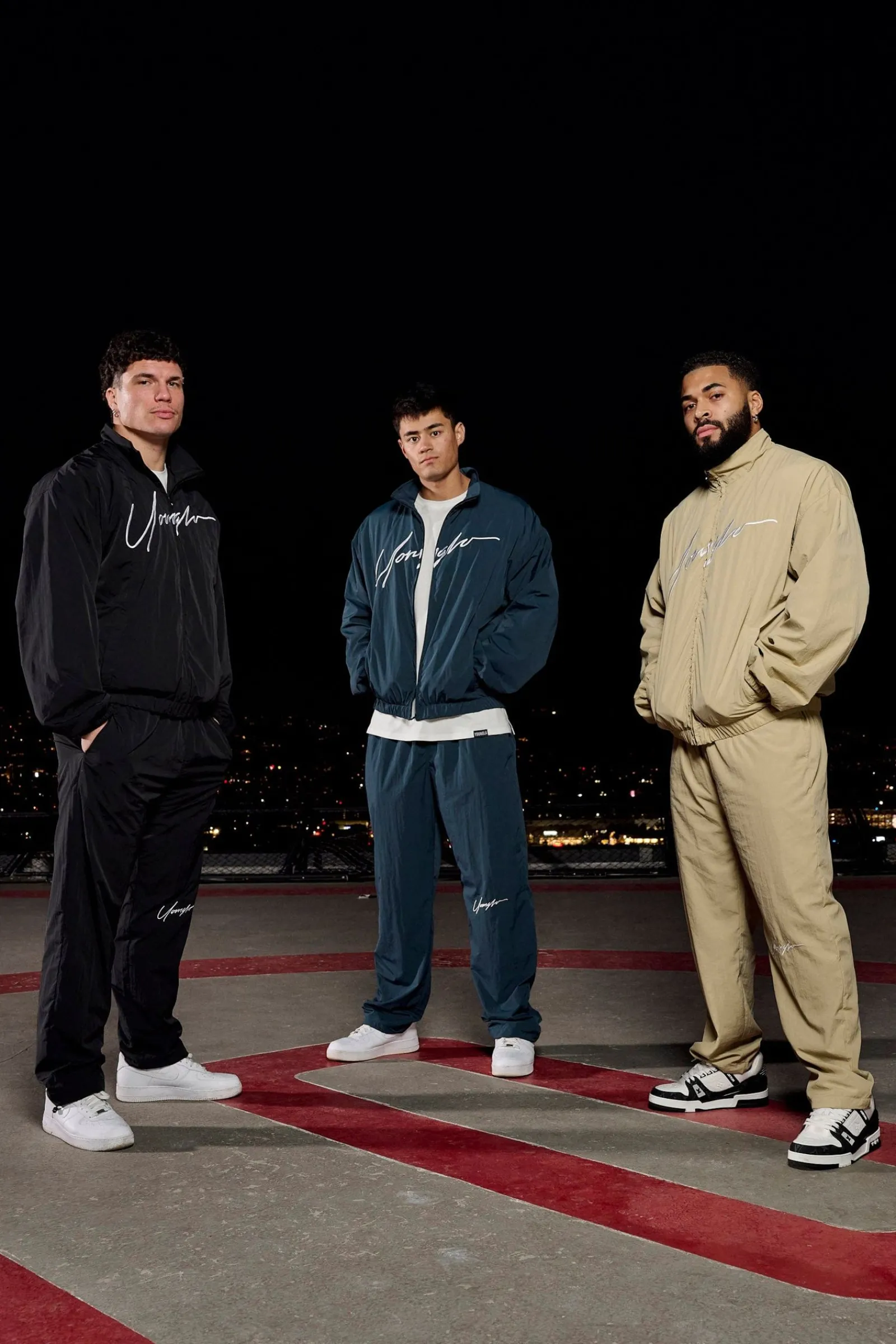Joggers<Youngla 267-Retro Jumpsuit-Pants Black|Khaki|Teal