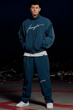 Joggers<Youngla 267-Retro Jumpsuit-Pants Black|Khaki|Teal