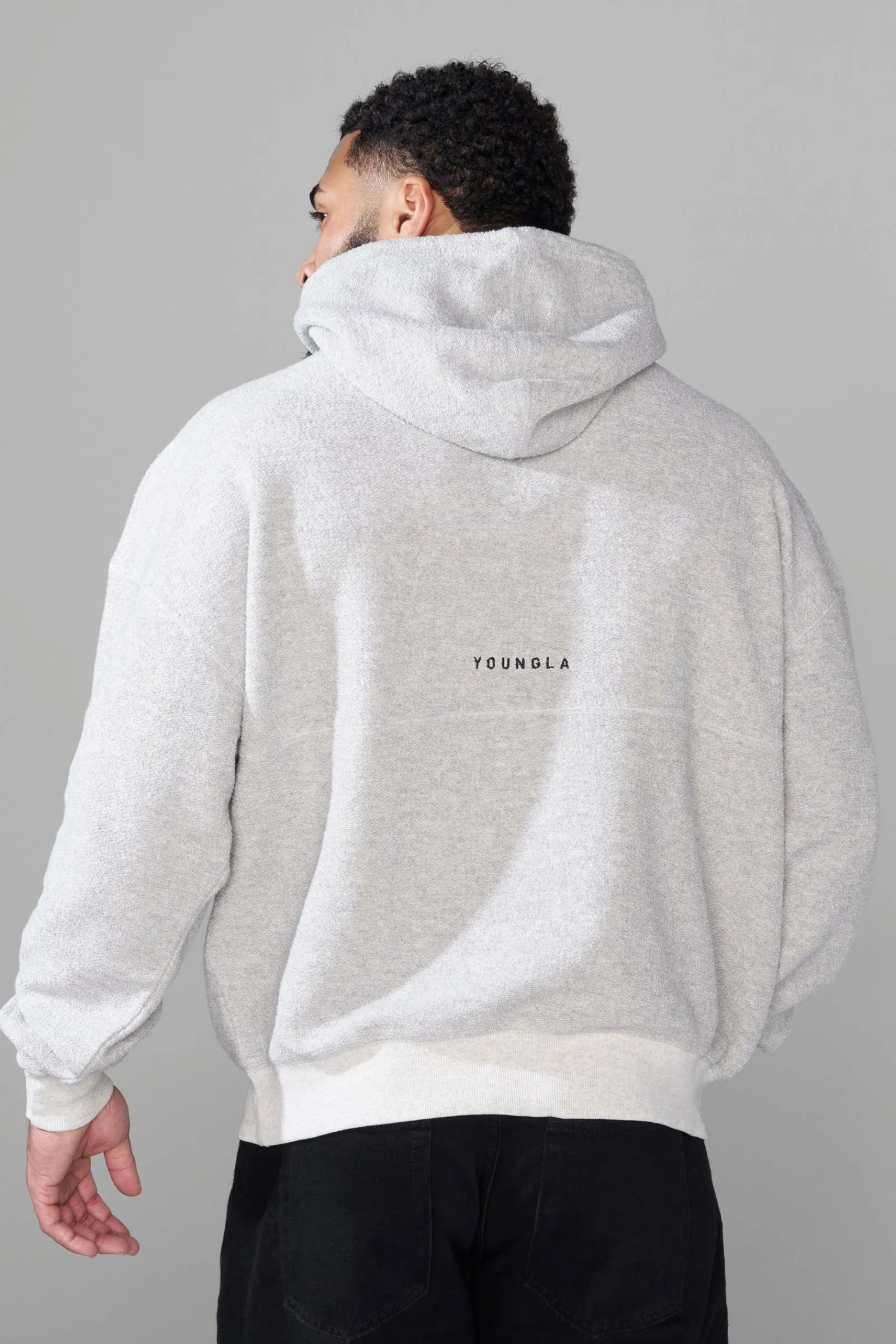 Outerwear<Youngla 524-Reverse Terry Hoodies Black|Brown|Oatmeal|Off-White