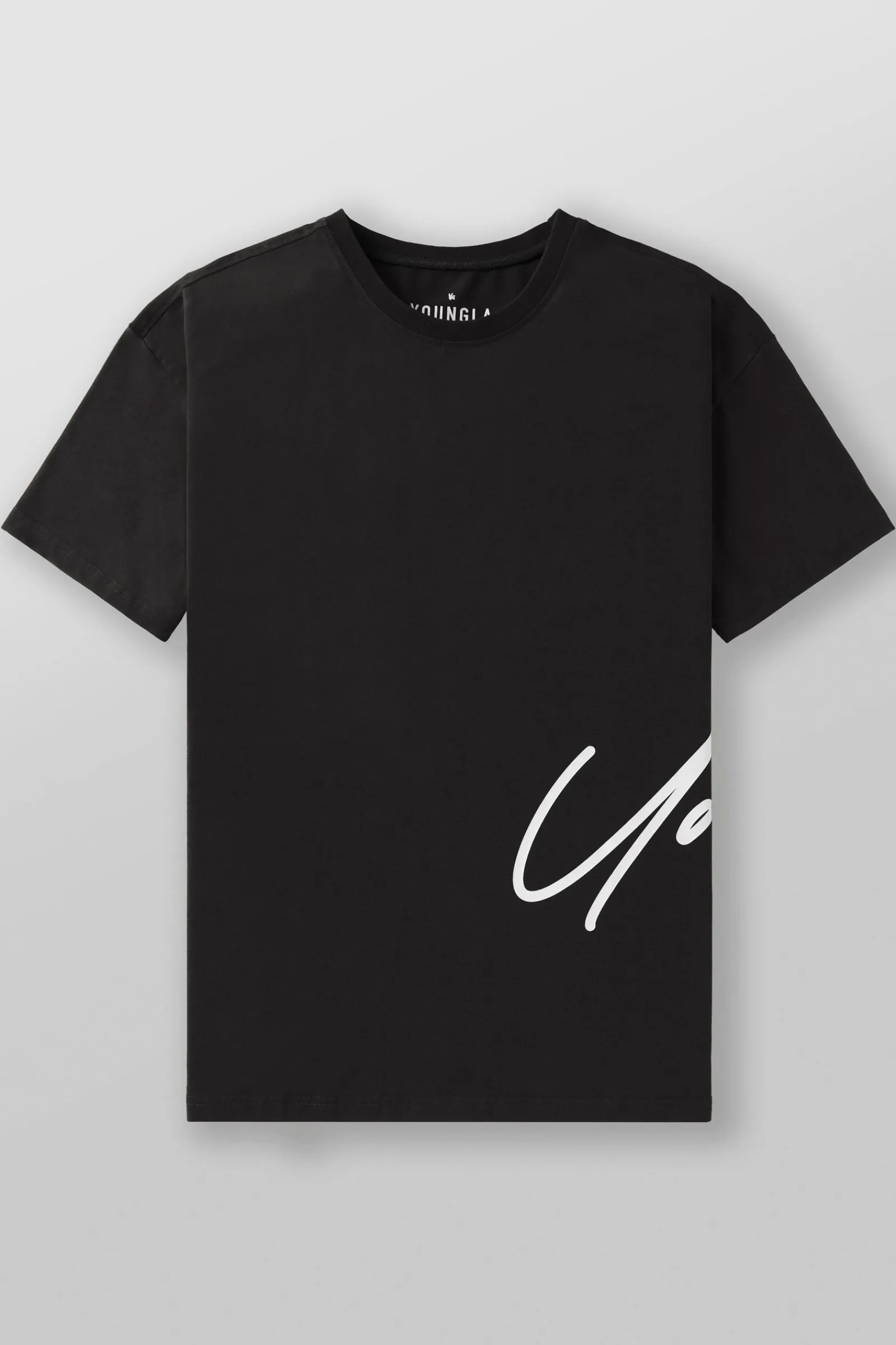 Shirts<Youngla 462-Side Signature Tees Black|Brown|Burgundy|Deep Purple