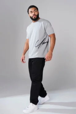 Shirts<Youngla 462-Side Signature Tees Black|Brown|Burgundy|Deep Purple