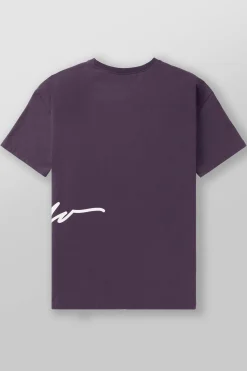 Shirts<Youngla 462-Side Signature Tees Black|Brown|Burgundy|Deep Purple