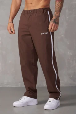 Joggers<Youngla 246-Side Zipper Joggers Black|Brown|Burgundy|Navy