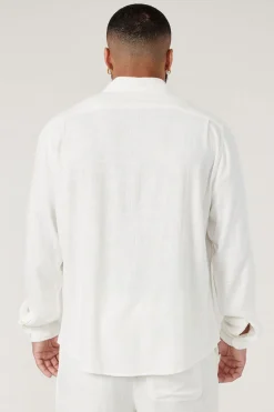 Shirts<Youngla 825-Simply Linen Shirts Black|Blue Striped|Off-White|Olive Green