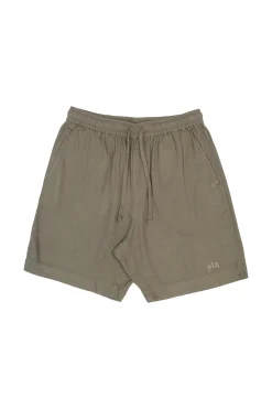 Shorts<Youngla 147-Simply Linen Shorts Black|Blue Striped|Off-White|Olive Green