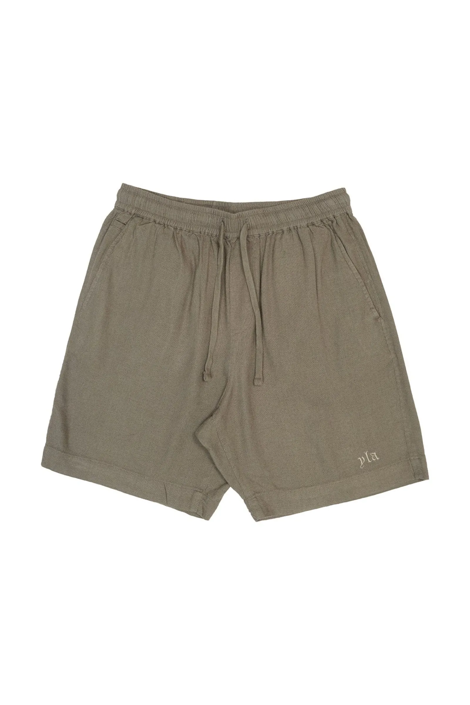 Shorts<Youngla 147-Simply Linen Shorts Black|Blue Striped|Off-White|Olive Green