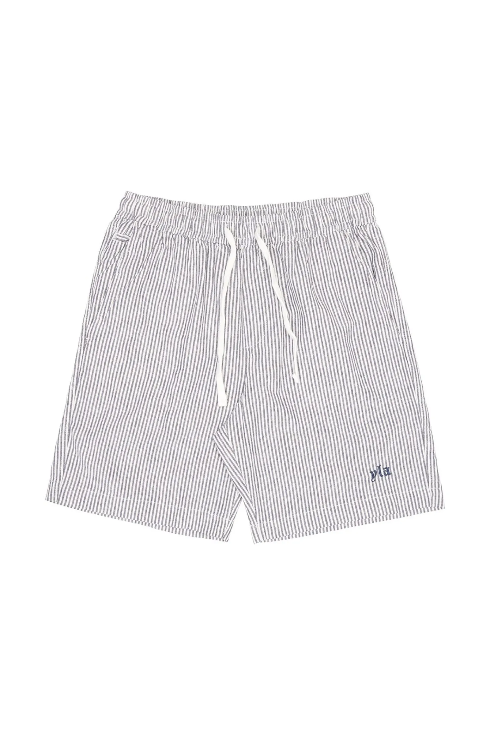 Shorts<Youngla 147-Simply Linen Shorts Black|Blue Striped|Off-White|Olive Green
