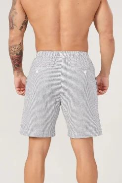 Shorts<Youngla 147-Simply Linen Shorts Black|Blue Striped|Off-White|Olive Green
