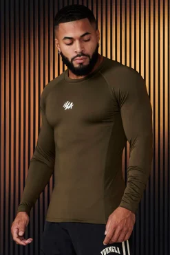 Shirts<Youngla 802-Speed Compression Longsleeves Black|Dark Blue|Olive|Teal