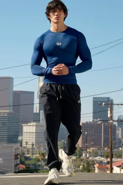 Shirts<Youngla 802-Speed Compression Longsleeves Black|Dark Blue|Olive|Teal