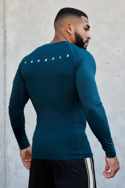 Shirts<Youngla 802-Speed Compression Longsleeves Black|Dark Blue|Olive|Teal