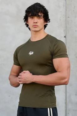 Shirts<Youngla 474-Speed Compression Tees Black|Grey|Olive|Teal
