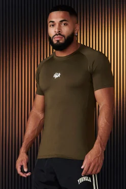 Shirts<Youngla 474-Speed Compression Tees Black|Grey|Olive|Teal