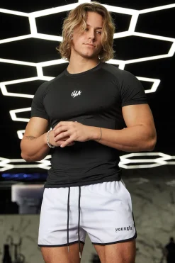 Shirts<Youngla 474-Speed Compression Tees Black|Grey|Olive|Teal