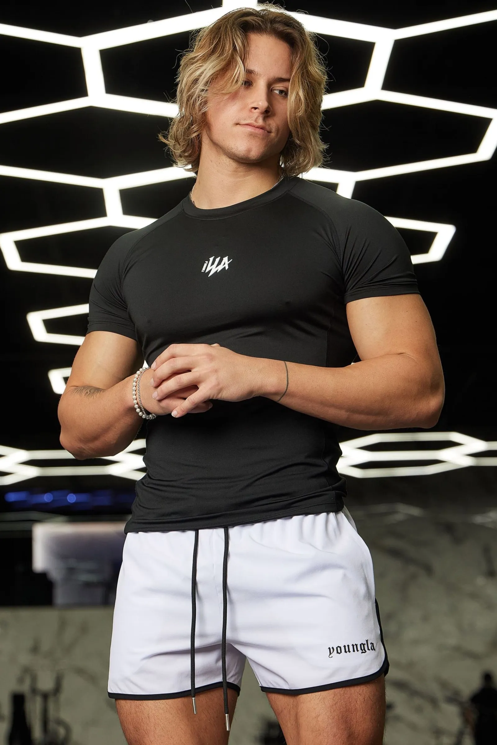 Shirts<Youngla 474-Speed Compression Tees Black|Grey|Olive|Teal