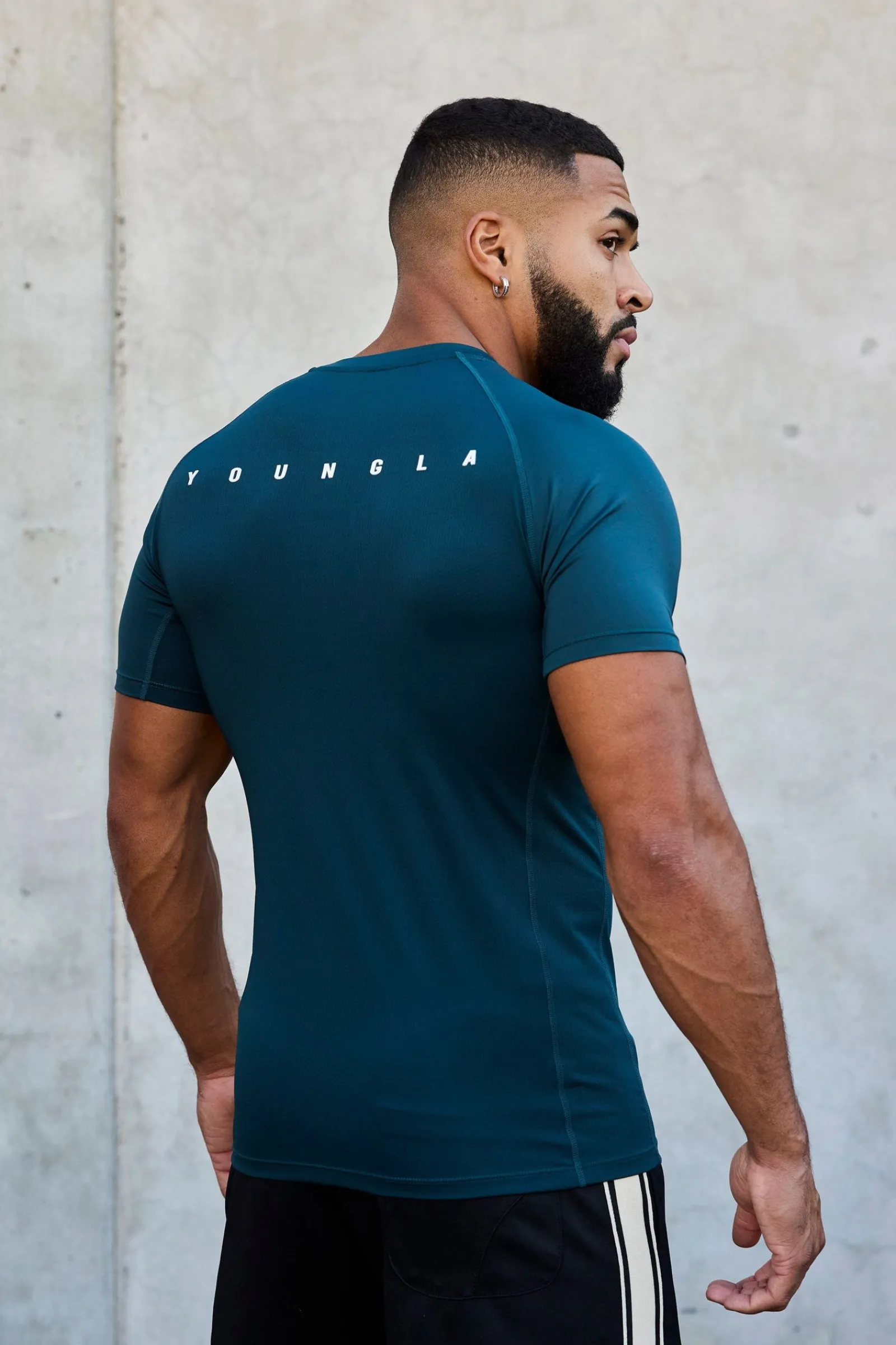 Shirts<Youngla 474-Speed Compression Tees Black|Grey|Olive|Teal