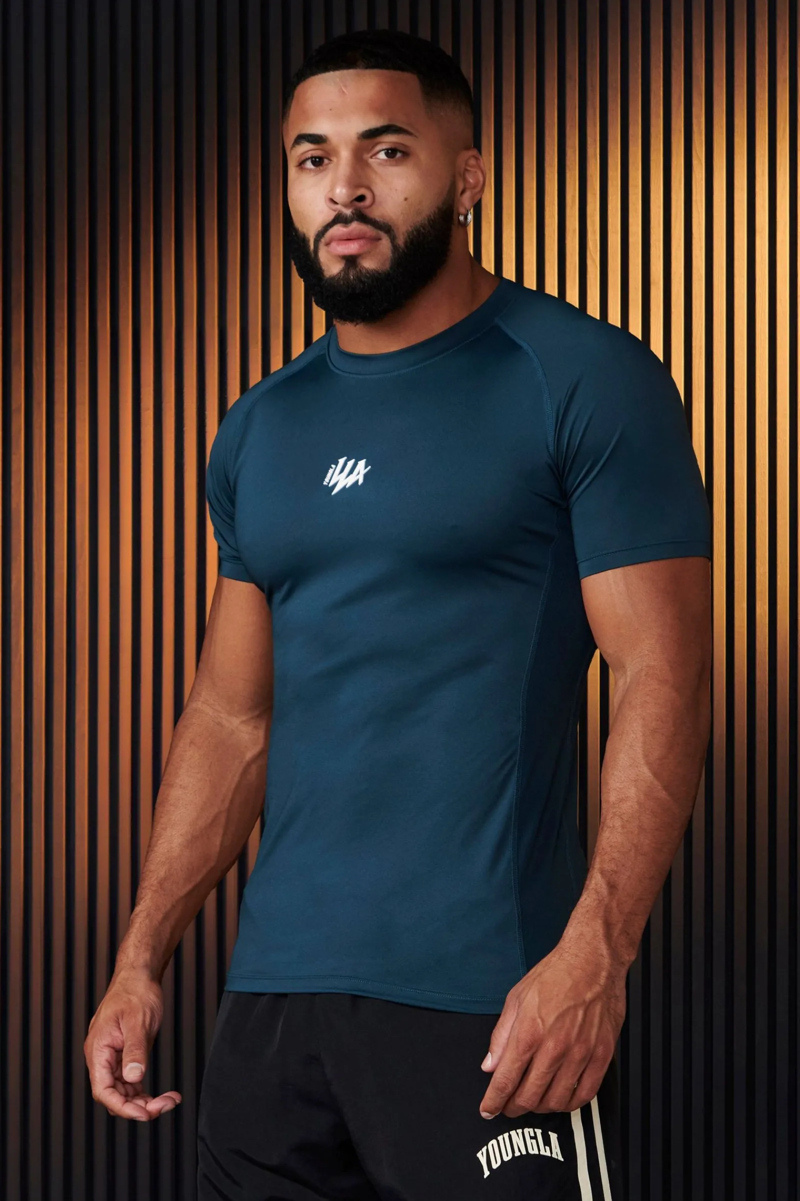 Shirts<Youngla 474-Speed Compression Tees Black|Grey|Olive|Teal