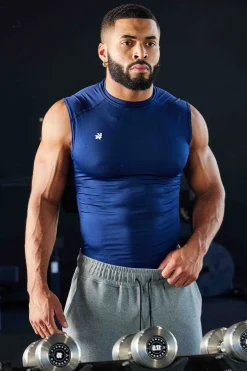 Tanks<Youngla 315-Stealth Compression Cut-Offs Black|Beacon Blue|Dark Grey|Deep Teal
