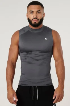 Tanks<Youngla 315-Stealth Compression Cut-Offs Black|Beacon Blue|Dark Grey|Deep Teal