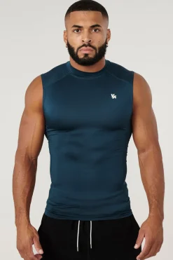 Tanks<Youngla 315-Stealth Compression Cut-Offs Black|Beacon Blue|Dark Grey|Deep Teal