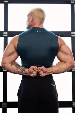 Tanks<Youngla 315-Stealth Compression Cut-Offs Black|Beacon Blue|Dark Grey|Deep Teal