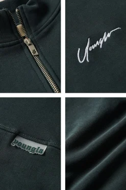 Outerwear<Youngla 520-Sunday Quarter Zips Black|Deep Teal|Grey Wash|Heather Grey