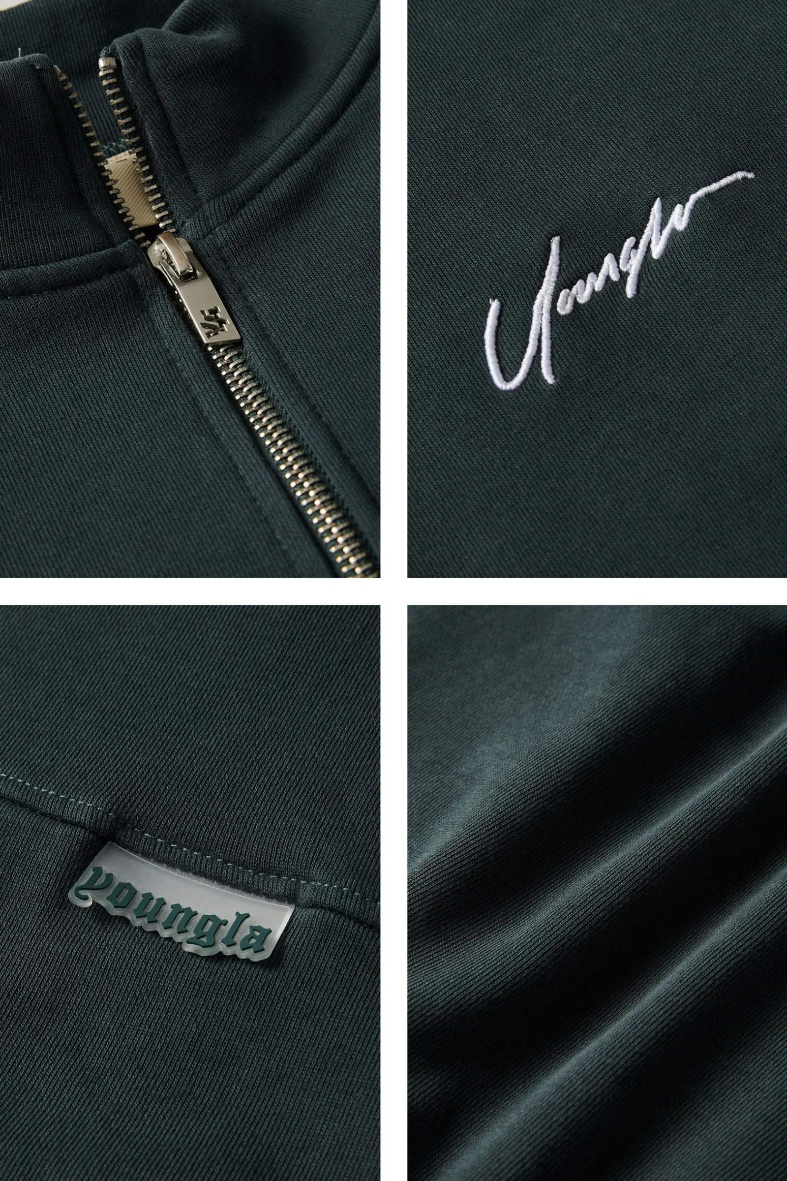 Outerwear<Youngla 520-Sunday Quarter Zips Black|Deep Teal|Grey Wash|Heather Grey