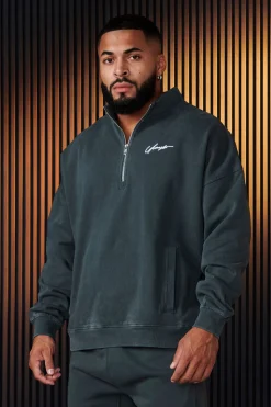 Outerwear<Youngla 520-Sunday Quarter Zips Black|Deep Teal|Grey Wash|Heather Grey
