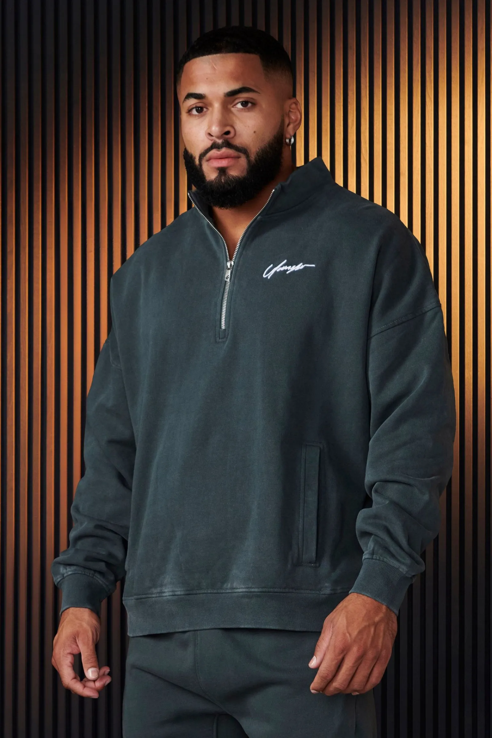 Outerwear<Youngla 520-Sunday Quarter Zips Black|Deep Teal|Grey Wash|Heather Grey