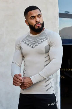 Shirts<Youngla 833-Superhero Compression Longsleeves Black|Cement|Dark Blue|Olive Green
