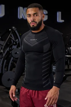 Shirts<Youngla 833-Superhero Compression Longsleeves Black|Cement|Dark Blue|Olive Green