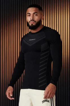 Shirts<Youngla 833-Superhero Compression Longsleeves Black|Cement|Dark Blue|Olive Green