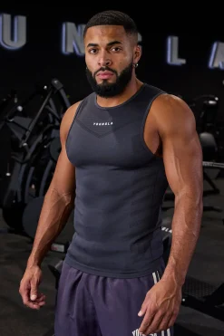 Tanks<Youngla 343-Supervillain Compression Tanks Black|Burgundy|Charcoal|Navy