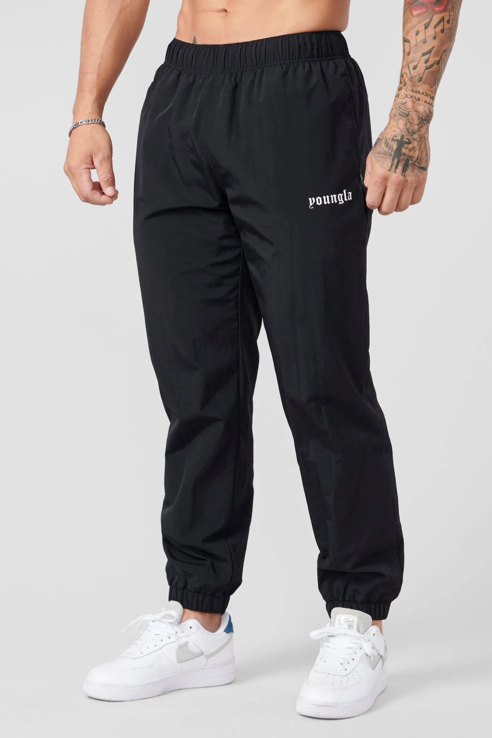 Joggers<Youngla 254-Swish Joggers Black|Charcoal|Cream|Deep Teal