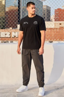 Joggers<Youngla 254-Swish Joggers Black|Charcoal|Cream|Deep Teal